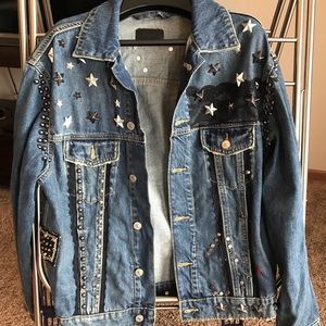 Zara punk denim jacket